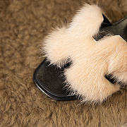 Hermes White Fur sandal - 6