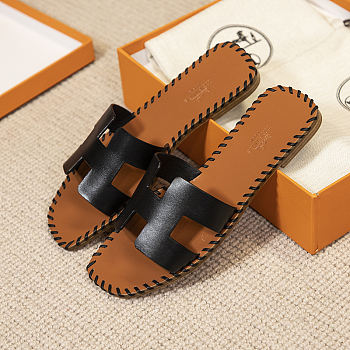 Hermes Oran Black sandal