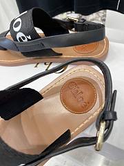 Woody flat sandal in calfskin & canvas - 02 - 6