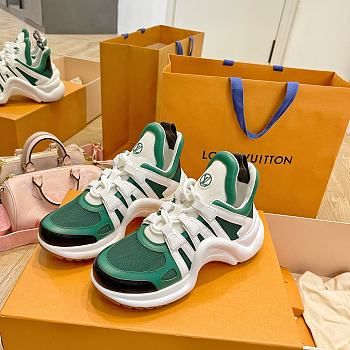Louis Vuitton Archlight Trainer White And Green