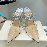 Jimmy Choo Clear Plexi Mules with Multicoloured Crystal Strap - 01 - 1