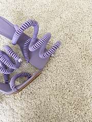 Bottega Veneta Rubber spiral and leather sandals - 667196V13Q03731 - 2