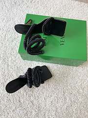 Bottega Veneta Rubber spiral and leather sandals - 667196V13Q04478 - 4