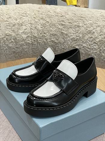 Prada Chocolate brushed leather loafers - 01