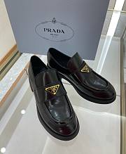 Prada Chocolate brushed leather loafers - 02 - 5
