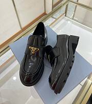 Prada Chocolate brushed leather loafers - 02 - 3