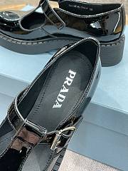 Prada Brushed-leather Mary Jane T-strap shoes - 01 - 3
