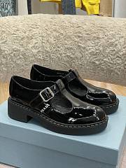 Prada Brushed-leather Mary Jane T-strap shoes - 01 - 2