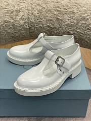 Prada Brushed-leather Mary Jane T-strap shoes - 02 - 1