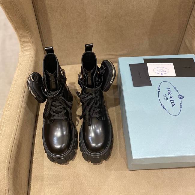 Prada Monolith leather and nylon fabric boots - 01 - 1
