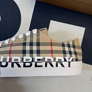 Burberry Logo Print Vintage Check Cotton Sneakers 02 - 2