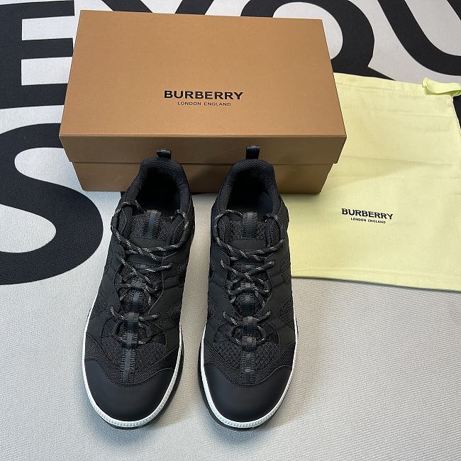 Burberry Mesh and Nubuck Union Sneakers - 1