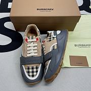Burberry Logo Print Vintage Check Cotton Sneakers 15 - 5