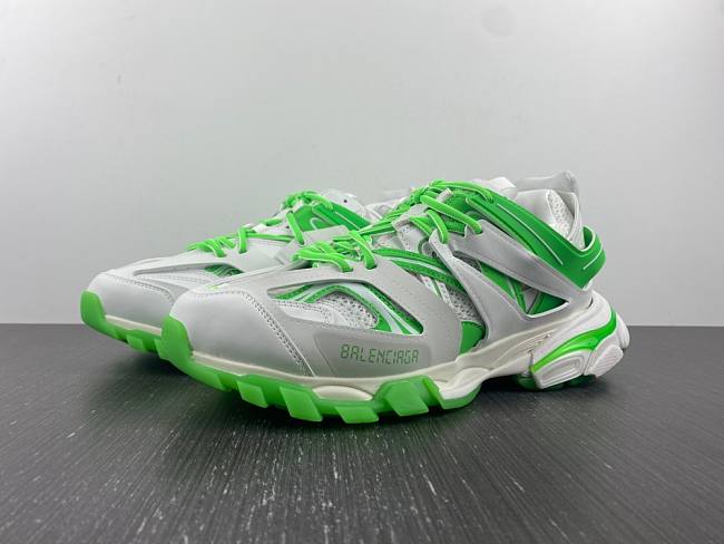 Balenciaga Track Sneaker - White & Fluo Green - 1