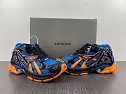 Balenciaga Runner Trainers In Blue Orange Black And White Mesh And Nylon 677403W3RB34719 - 2