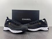 Chanel Women Sneakers in Velvet Calfskin & Mixed Fibers 1 cm Heel-Black - 4