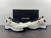 	 Chanel Women Sneakers in Velvet Calfskin & Mixed Fibers 1 cm Heel-White - 3