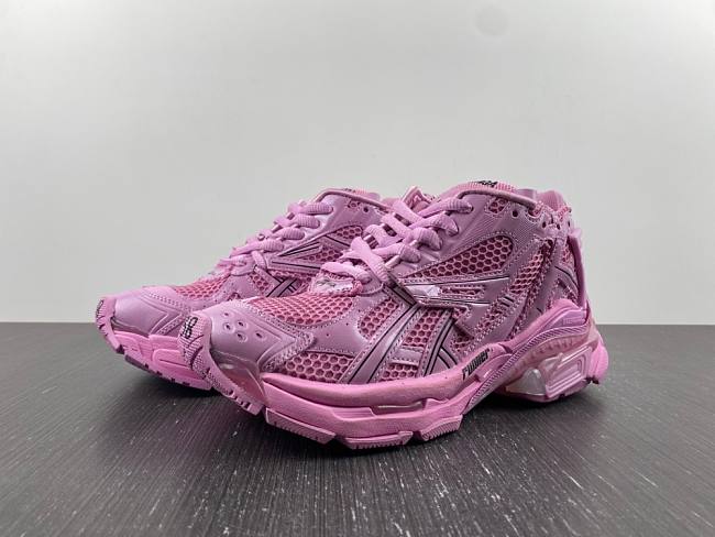 Balenciaga Runner Trainers in pink mesh and nylon - 1