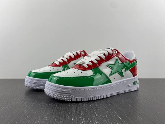 A Bathing Ape Bape Sta Low Green White Red (2019) - 1