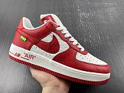 Nike Air Force 1 Low x Louis Vuitton By Virgil Abloh White Red - 5
