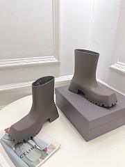 Balenciaga Trooper Rubber Boot In Grey - 3
