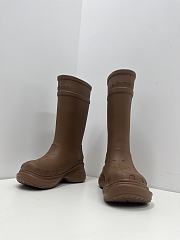 	 Balenciaga Crocs Boot In Brown - 5