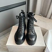 Jimmy Choo Black JC Logo Pattern Combat Boots - 1