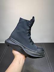Rick Owens Black Hi Top Sneak­ers Boots - 6