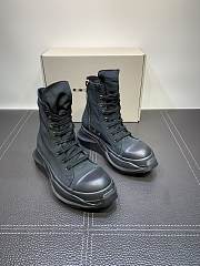 Rick Owens Black Hi Top Sneak­ers Boots - 5