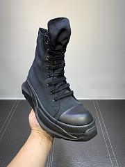 Rick Owens Black Hi Top Sneak­ers Boots - 4