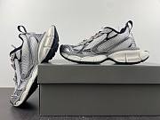 	 Balenciaga White And Grey Runner Sneaker - 3