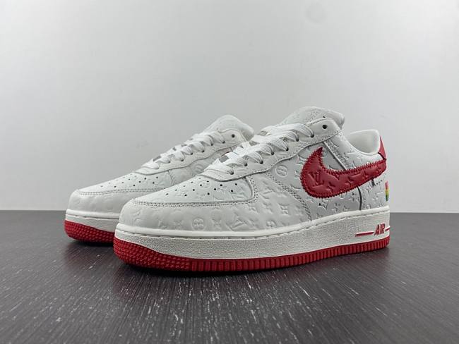 Nike Air Force 1 Low LV Monogram White Red Off-White - 1