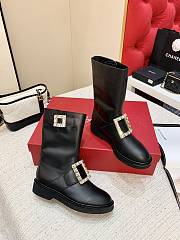 Viv' Rangers Strass Leather Boots - 4