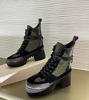 Louis Vuitton Laureate Platform Desert Boots Khaki Green  - 2