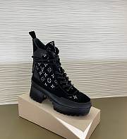 Louis Vuitton Laureate Platform Desert Boots Black And White - 6