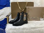 Burberry Vintage Check Detail Leather Chelsea Boots - 3