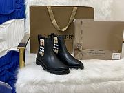 Burberry Vintage Check Detail Leather Chelsea Boots - 4