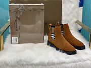 Burberry Vintage Check Detail Suede Chelsea Boots 01 - 3