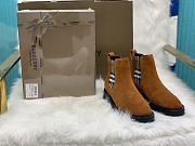 Burberry Vintage Check Detail Suede Chelsea Boots 01 - 4