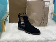 	 Burberry Vintage Check Detail Suede Chelsea Boots 02 - 2