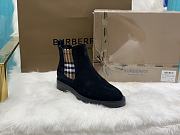 	 Burberry Vintage Check Detail Suede Chelsea Boots 02 - 4