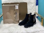 	 Burberry Vintage Check Detail Suede Chelsea Boots 02 - 1