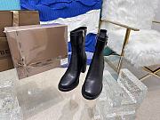 Burberry Monogram Motif Leather Block-heel Boots  - 2