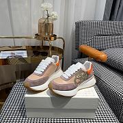 Alexander McQueen Runner brown panelled satin sneakers - 1