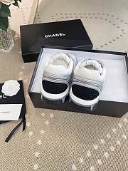 Chanel Fabric & Laminated White & Silver Sneaker G39792 Y56368 K5451 - 4