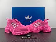 Balenciaga Triple S x Adidas Trainers In Neon Pink - 2