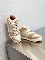 Fendi Match Light Pink Leather High-Tops Sneaker - 3