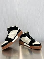 Fendi Match White And Black Leather High-Tops - 6