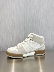 Fendi Match White Leather High-Tops Sneaker - 6