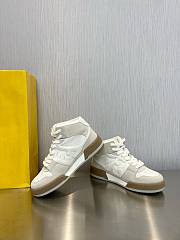 Fendi Match White Leather High-Tops Sneaker - 3